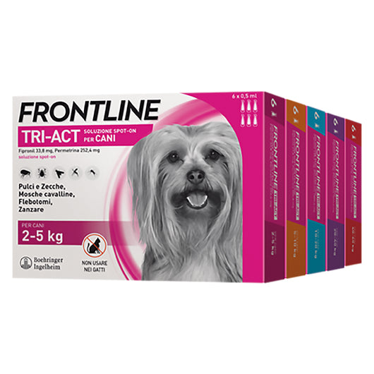 ANTIPARASSITARIO 'FRONTLINE TRI-ACT' cani  5/10 kg - 6 pipette ml 1  - FRONTLINE