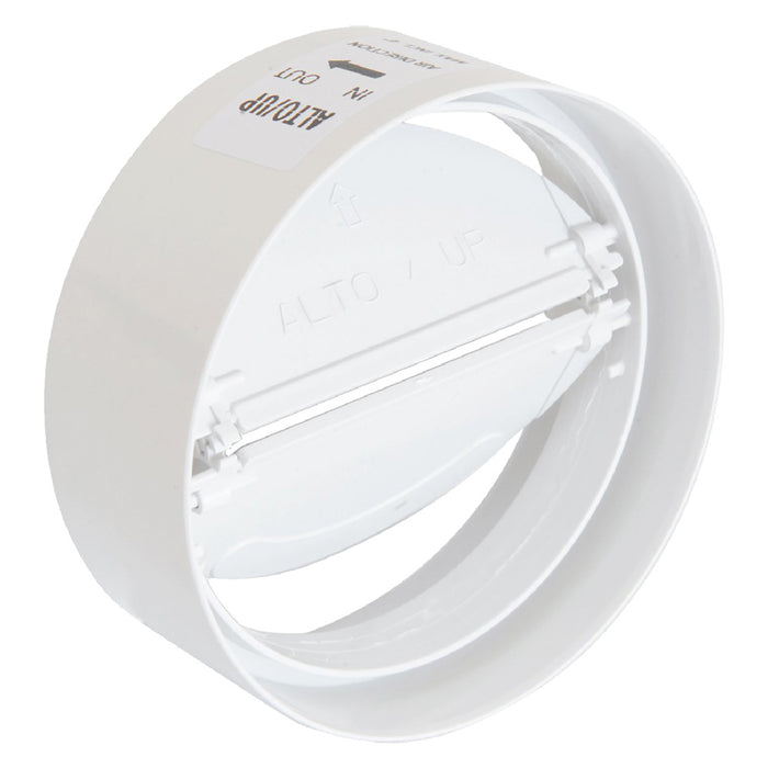 GIUNTO PER AERAZIONE CANALIZZATA CON ANTIRITORNO Ø mm.125 - lunghezza 150 mm  - LA VENTILAZIONE