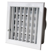 GRIGLIA AERAZIONE AD INCASSO PER CAMINI cm 14 x 13 foro 11,1 x  11,1 - Ø 8  - LA VENTILAZIONE