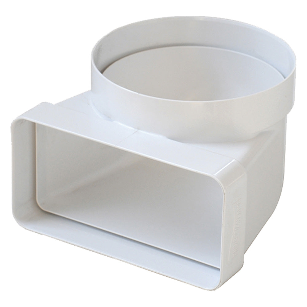 CURVA PER AERAZIONE CANALIZZATA Ø mm. 100 - mm.120x60  - LA VENTILAZIONE