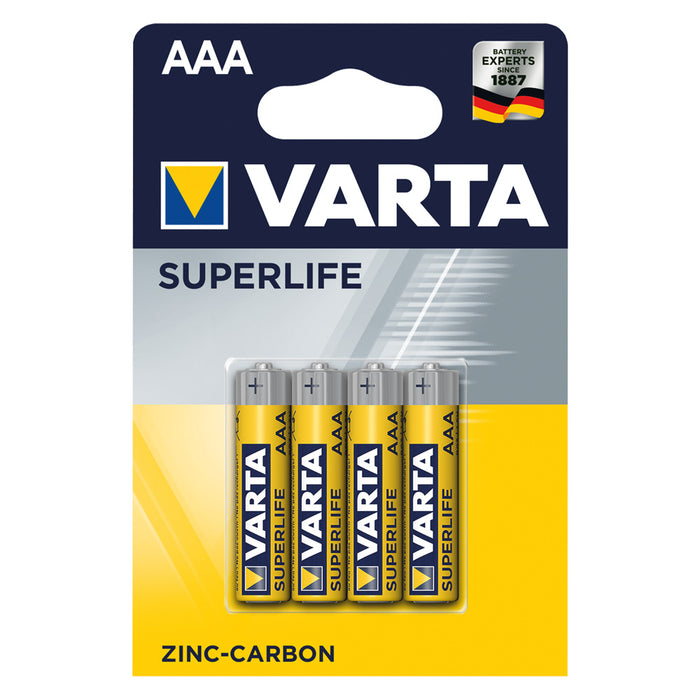 PILA MINISTILO SUPERLIFE 'RO3P' Pz 4 - 1,5 V - AAA- 12 blister  - VARTA