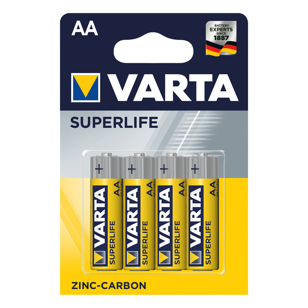 PILA STILO SUPERLIFE 'R6P' Pz 4 - 1,5 V - AA- 12 blister  - VARTA