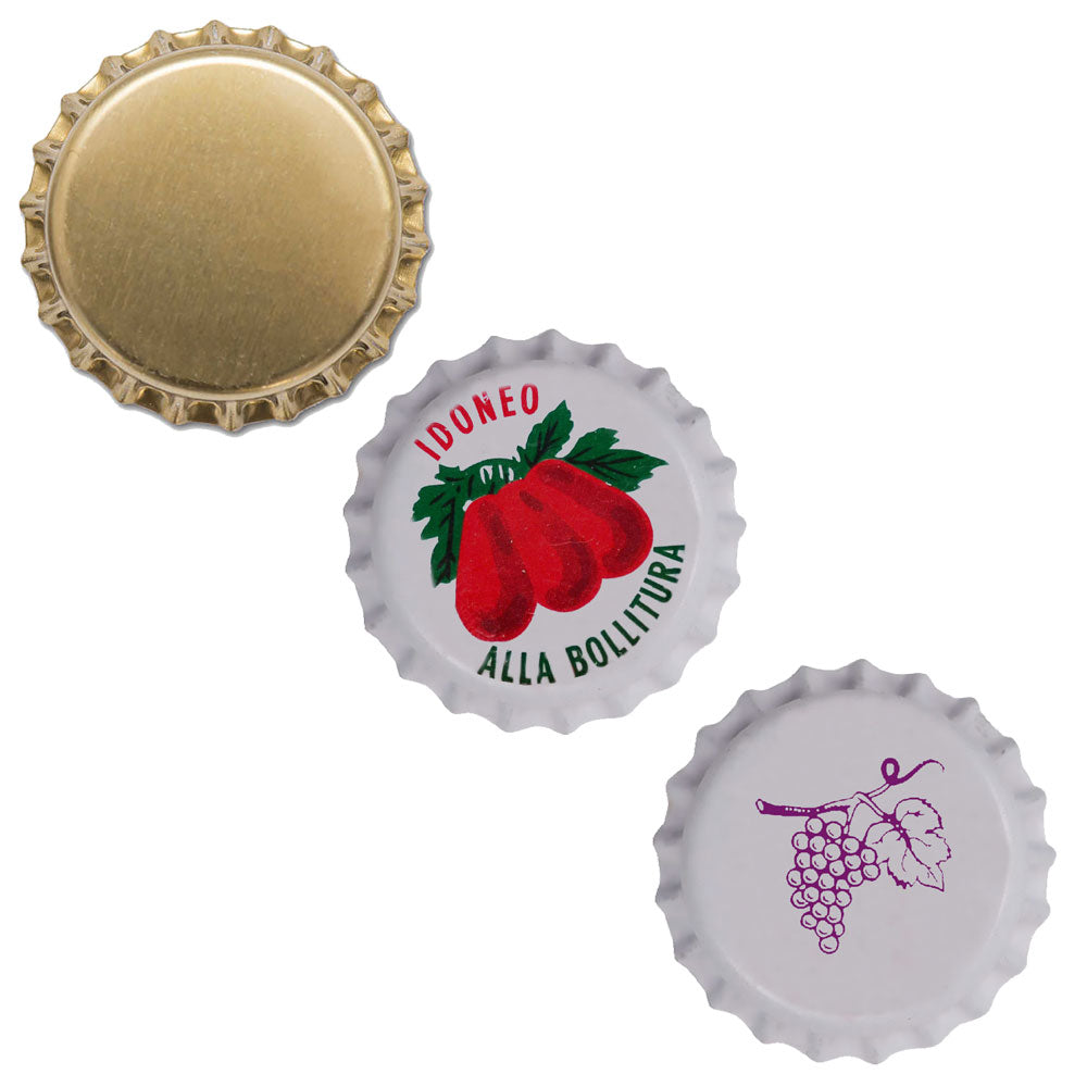 TAPPO A CORONA Ã¸ mm 26 'oro' - idonei per bollitura- 80 confezione