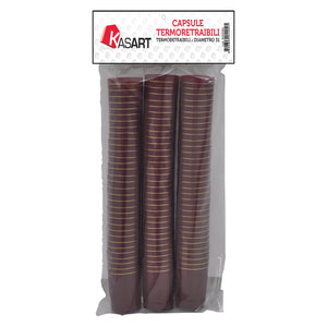 CAPSULE TERMORETRAIBILI PER BOTTIGLIE SPUMANTE bordeaux - Ø 33 x  h 55 mm  - KASART