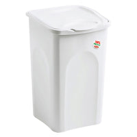 PORTABIANCHERIA TUTTO CHIUSO 'PRIMAVERA' Lt.50 cm 37 x 37 x H 56 bianco  - STEFANPLAST