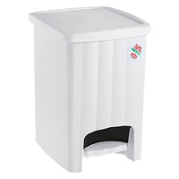 PATTUMIERA A PEDALE 'MARGHERITA' Lt. 20 - col. bianco  - STEFANPLAST