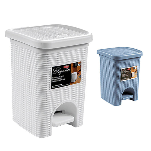 PATTUMIERA A PEDALE 'ELEGANCE' Lt. 6 - col. tortora  - STEFANPLAST