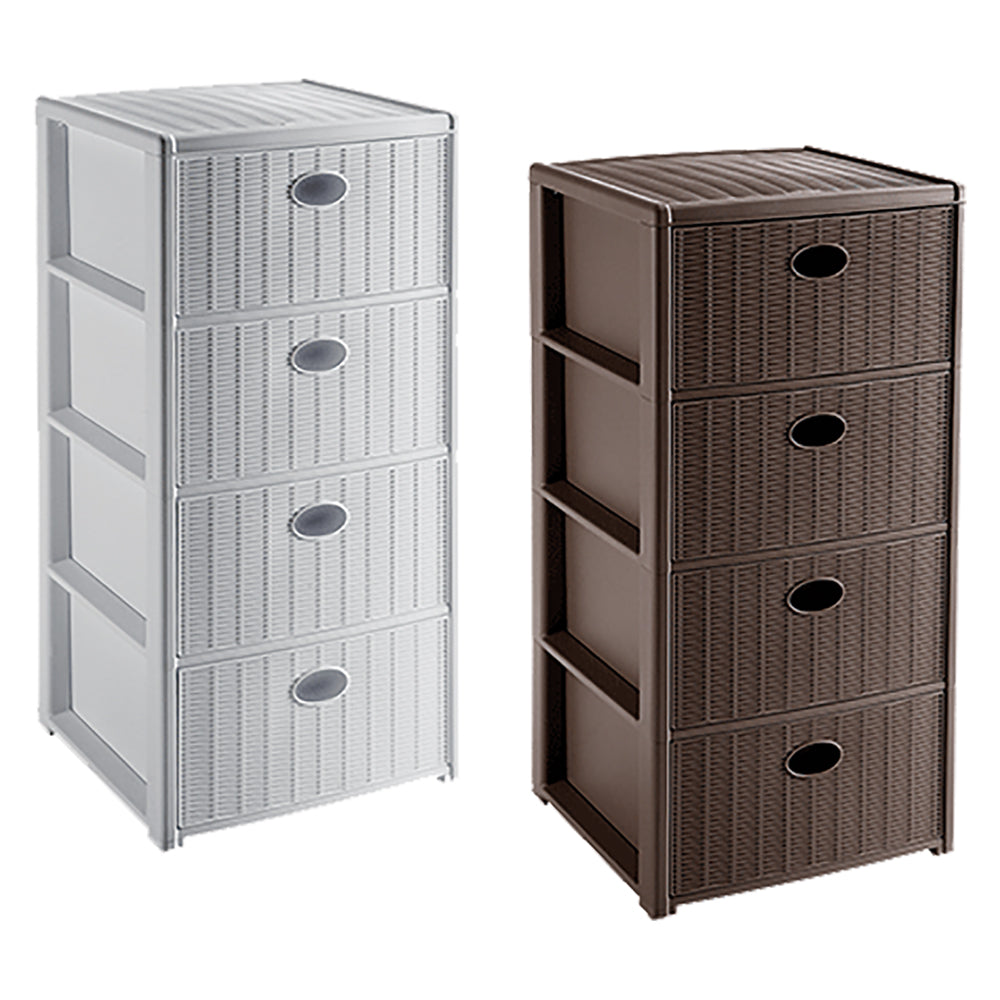 CASSETTIERA 'ELEGANCE' cm 40x40xh80 - bianca  - STEFANPLAST