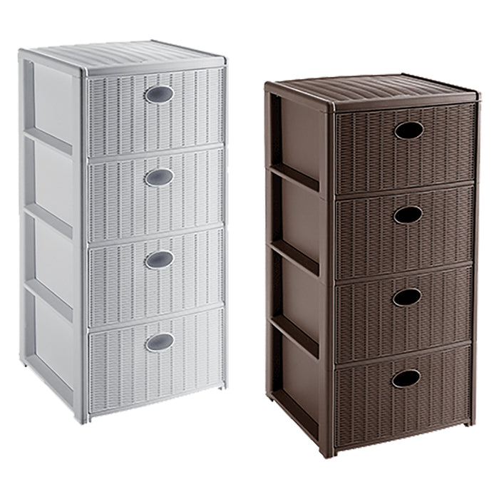 CASSETTIERA 'ELEGANCE' cm 40x40xh80 - bianca  - STEFANPLAST