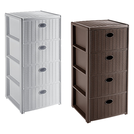 CASSETTIERA 'ELEGANCE' cm 40x40xh80 - tortora  - STEFANPLAST