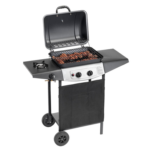 BARBECUE A GAS 'DOUBLE COOKING SYSTEM' A ROCCIA LAVICA art. 4939  - OMPAGRILL