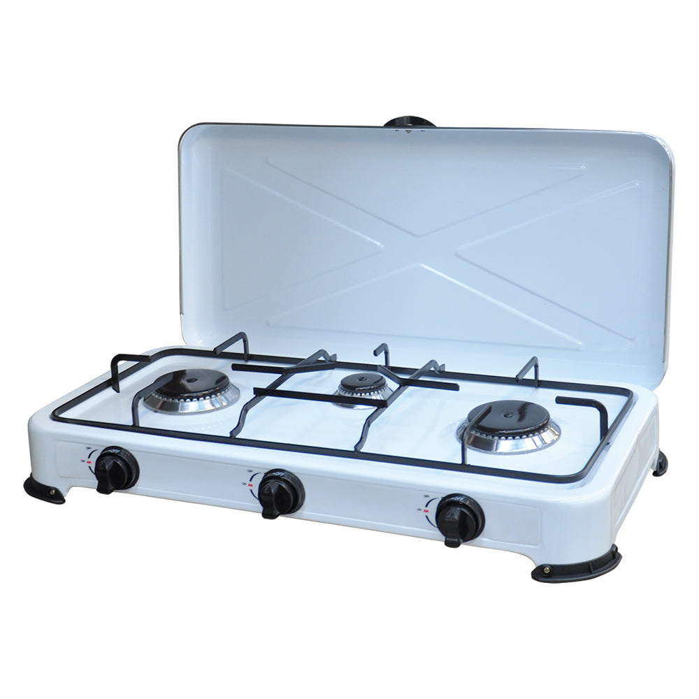 FORNELLO 3 FUOCHI A GAS GPL 'KASART' cm 58 x 28 x h.11  - KASART