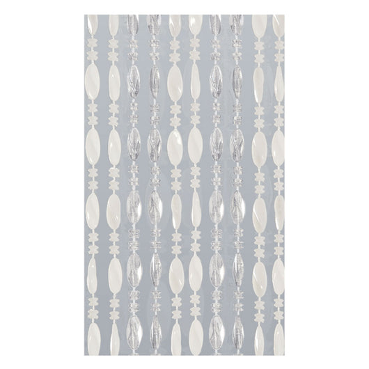 TENDA A PERLINE 0661-211 - cm. 100x220 / bianco - ghiaccio