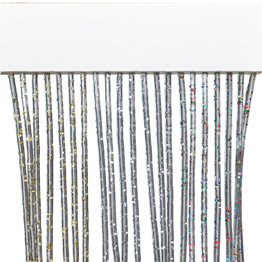 TENDA A CORDONCINO 'BRILLIANT' cm 125 x 230 - argento  - MADE IN ITALY