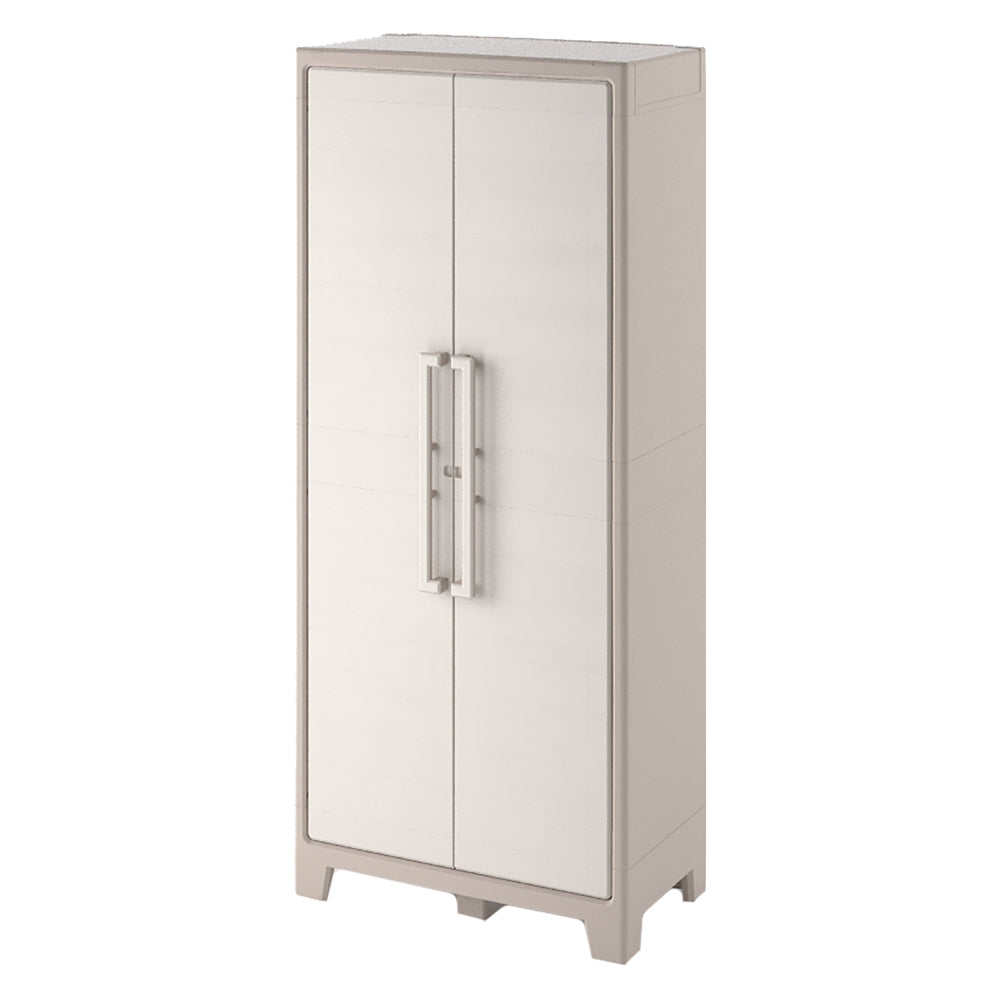 Armadio in Resina con 4 Ripiani Ribaltabili Regolabili Sabbia Beige Gulliver Keter