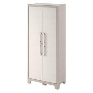 Armadio in Resina con 4 Ripiani Ribaltabili Regolabili Sabbia Beige Gulliver Keter