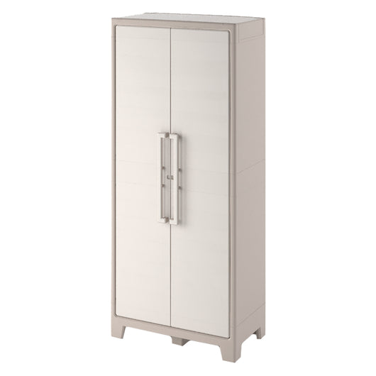 Armadio in Resina con 4 Ripiani Ribaltabili Regolabili Sabbia Beige Gulliver Keter