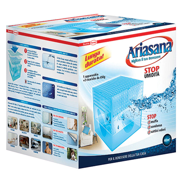 ASSORBIUMIDITA' IN KIT 'ARIASANA' kit 1 vaschetta+2 ricariche 450 gr.- 6 pezzi  - ARIASANA