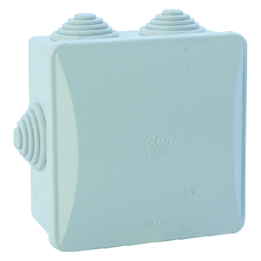 SCATOLA DA PARETE mm  80 x 80 x 40 - 6 entrate- 5 pezzi