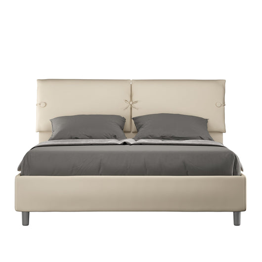 Letto Matrimoniale 160x210 cm con Rete e Contenitore Sleeper Tortora
