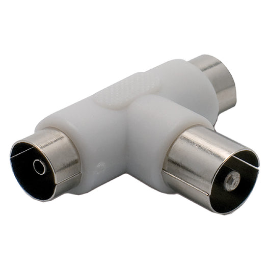 ADATTATORE PARTITORE TV A 'T' 1 spina / 2 prese - blister- 6 pezzi  - METRONIC