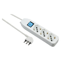 MULTIPRESA CON INTERRUTTORE 6 posti (schuko+10/16A) - art.62071  - ELECTRALINE