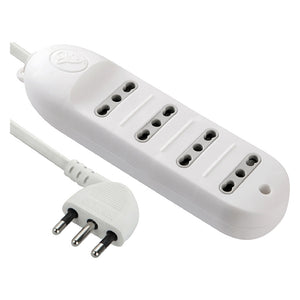 MULTIPRESA BIVALENTE CON CAVO 4 prese bival.10/16A - art.62013  - ELECTRALINE