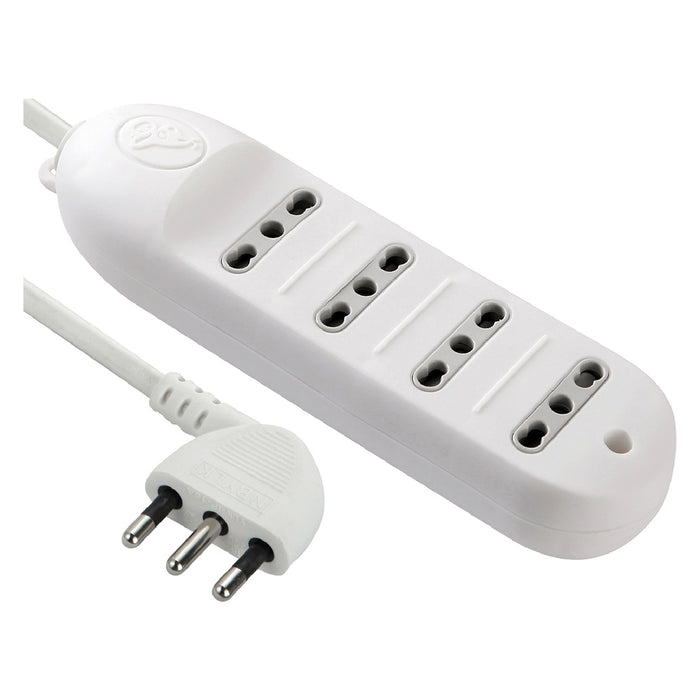 MULTIPRESA BIVALENTE CON CAVO 6 prese bival.10/16A - art.62005  - ELECTRALINE