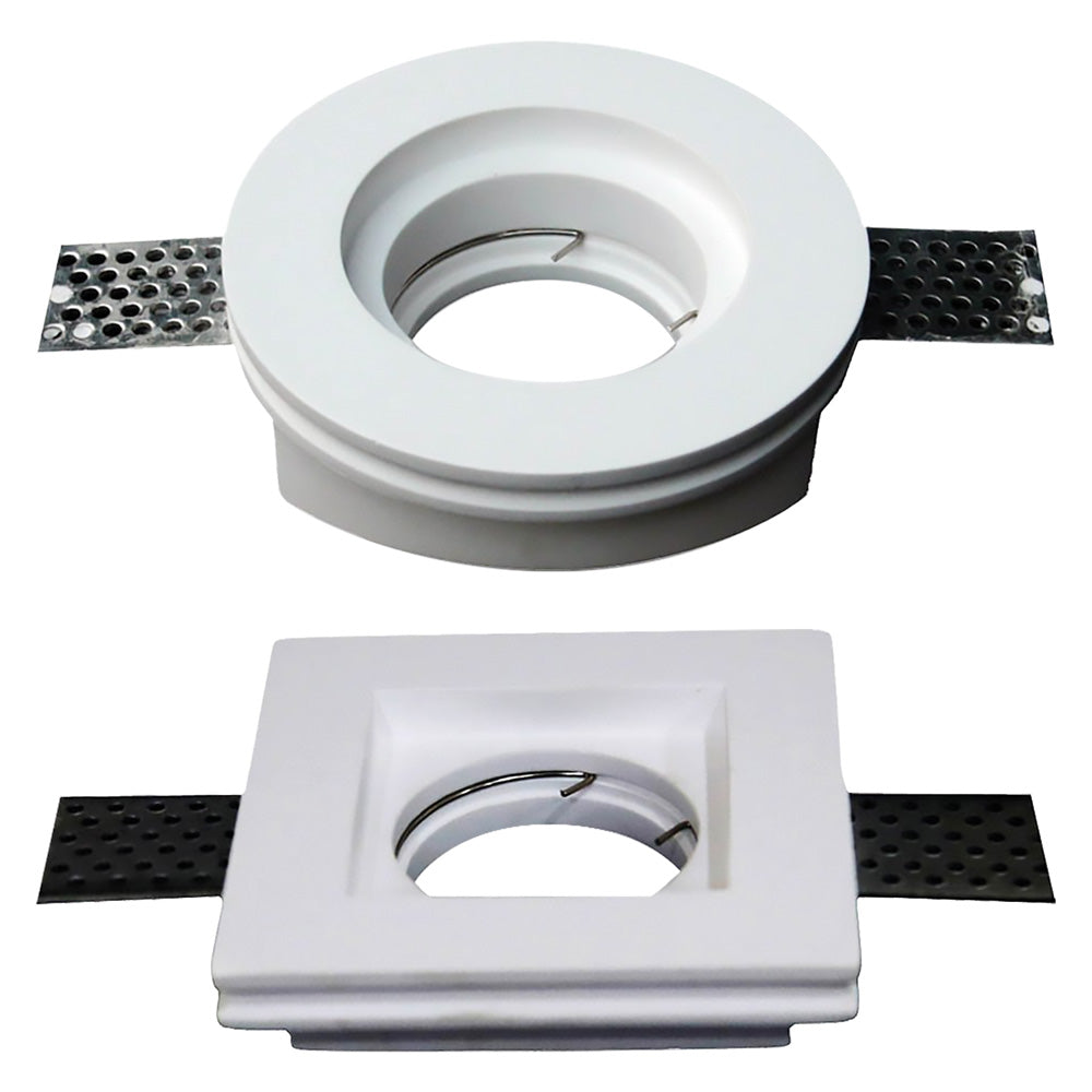 PORTAFARETTO LED IN GESSO Ø mm 103 x 33 mm - bianco  - VTAC