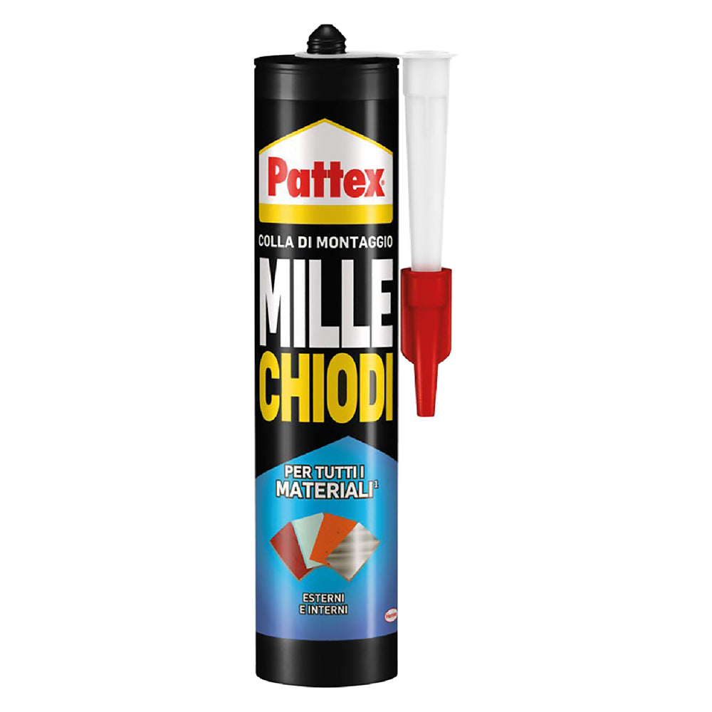 ADESIVO MILLECHIODI 'ESTERNI E INTERNI' gr. 450 - bianco- 12 pezzi  - PATTEX