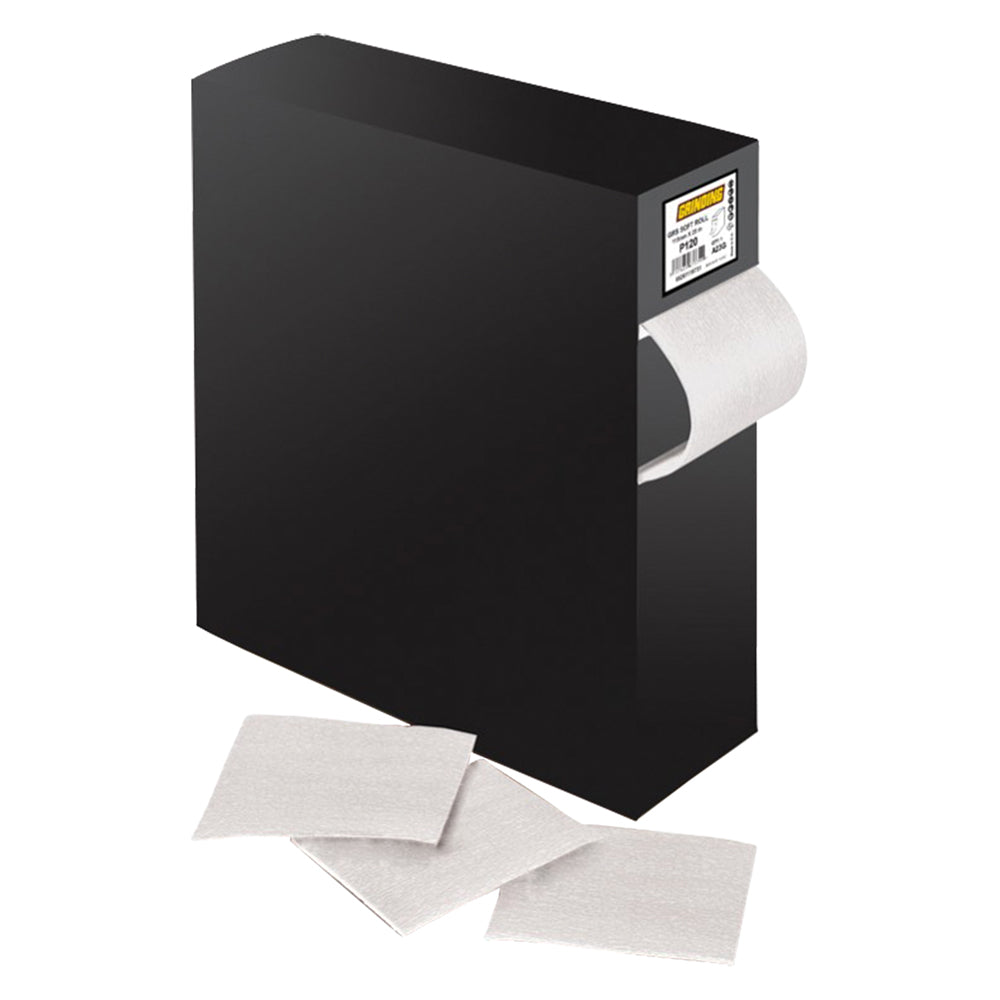 CARTA FLESSIBILE AL LATTICE 'SOFT ROLL' grana 120 - mm 115 x mt 25  - GRINDING
