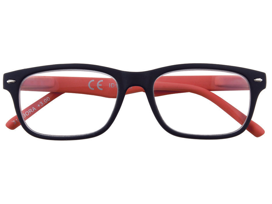 OCCHIALE LETTURA MONTATURA POLICARBONATO NERO/ROSSO B3  diottrie +1,0  31ZB3ORA100    ZIPPO