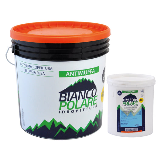 IDROPITTURA SUPERLAVABILE ANTIMUFFA Lt.   4  - BIANCO POLARE