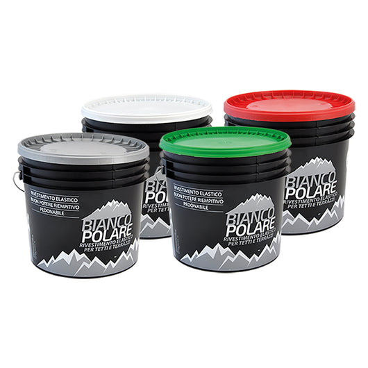 VERNICE ACRILICA PER TETTI kg. 20 - colore rosso  - BIANCO POLARE