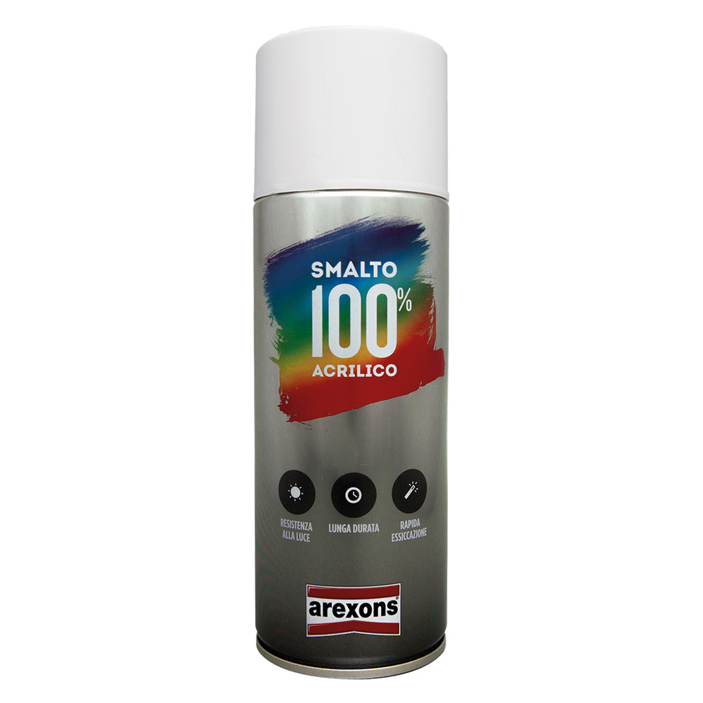 SMALTO SPRAY ACRILICO ml 400 bianco lucido - 3599- 6 pezzi  - AREXONS