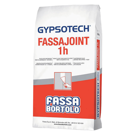 STUCCO IN POLVERE PER CARTONGESSO 'FASSAJOINT 1 H' Kg. 10  - FASSABORTOLO