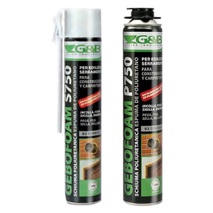SCHIUMA POLIURETANICA 'GEBOFOAM' ml 750 tipo P - per pistola- 12 pezzi  - G&B