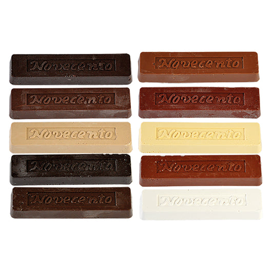 BASTONCINO DI CERA colore teak- 12 pezzi  - NOVECENTO