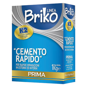 CEMENTO RAPIDO IN POLVERE 'BRIKO K2' Kg. 4 - sacchetta- 4 pezzi  - K2