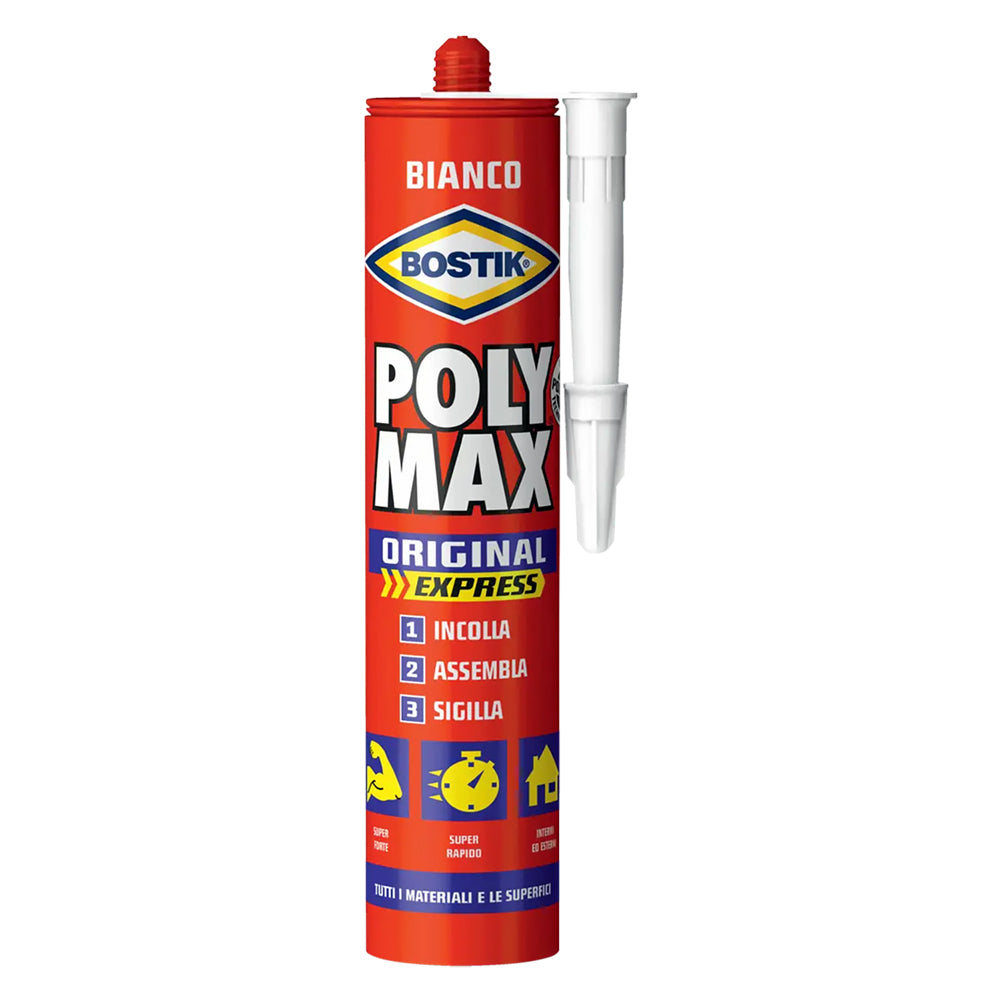 ADESIVO SIGILLANTE UNIVERSALE 'POLY MAX' ORIGINAL  gr. 425 - bianco  - BOSTIK