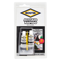 ADESIVO 'ACCIAIO RAPIDO' ml. 30 (2 x 15 ml)- 12 blister  - BOSTIK