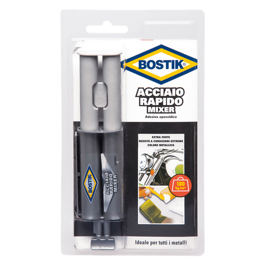 ADESIVO 'ACCIAIO RAPIDO MIXER' ml. 24- 12 blister  - BOSTIK