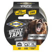 NASTRO TELATO 'GRIZZLY TAPE' mm 50 x 25 mt - grigio- 6 rotolo  - BOSTIK