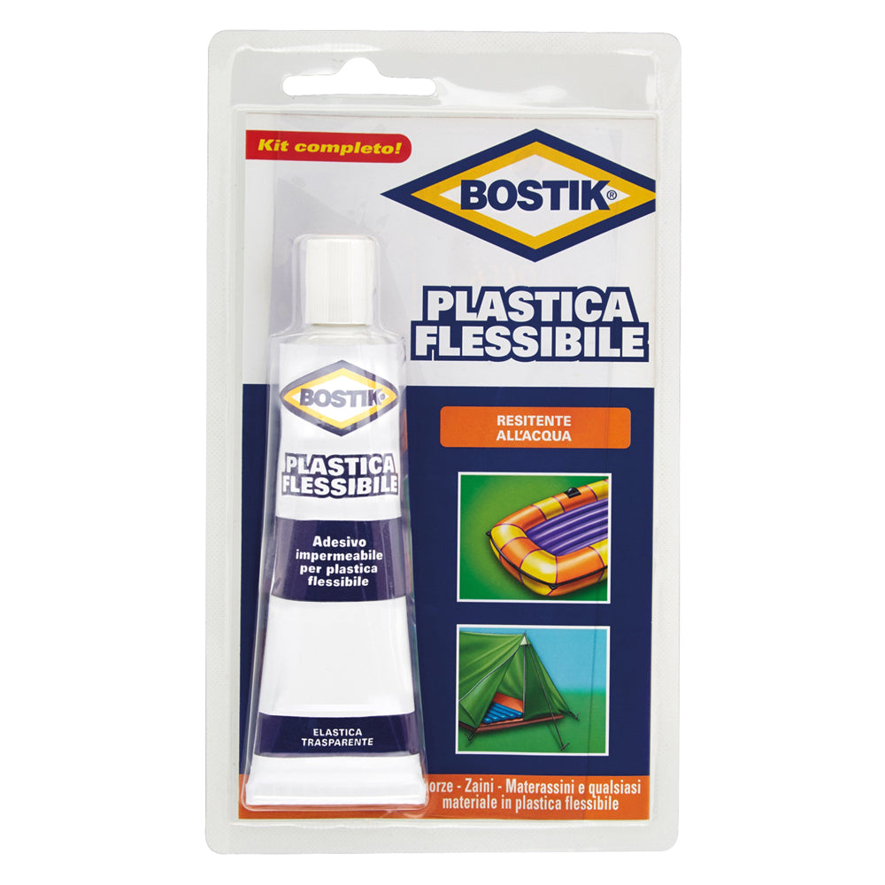 ADESIVO 'PLASTICA FLESSIBILE' gr. 50- 6 blister  - BOSTIK