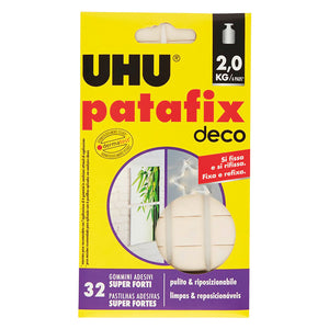GOMMINI ADESIVI 'PATAFIX DECO' cartella da 32 pezzi- 12 blister  - UHU