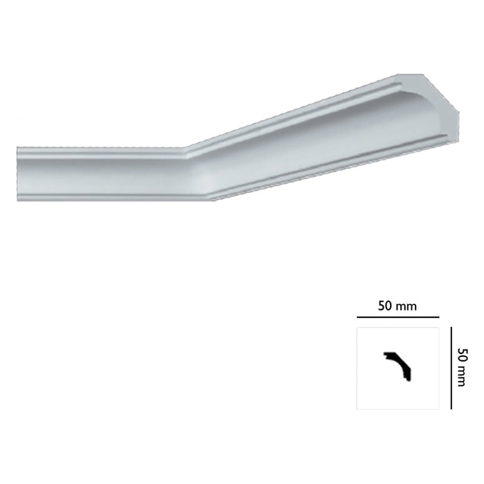CORNICE DECORATIVA PER SOFFITTO mod. I707 - mm. 50x50- 55 pezzi  - BOVELACCI