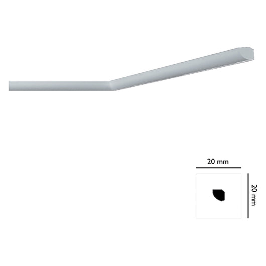 CORNICE DECORATIVA PER SOFFITTO mod. I715 - mm. 20x20- 180 pezzi  - BOVELACCI