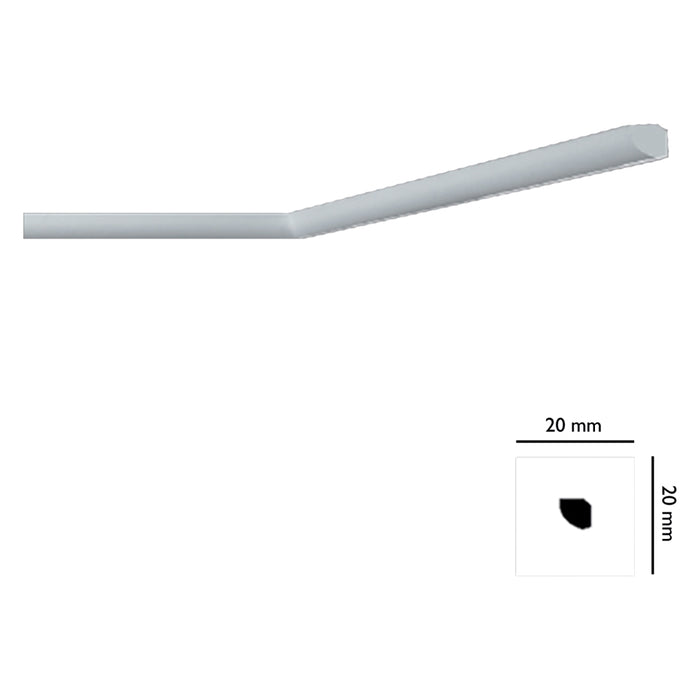 CORNICE DECORATIVA PER SOFFITTO mod. I715 - mm. 20x20- 180 pezzi  - BOVELACCI