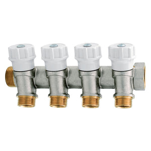 COLLETTORE CON RUBINETTO D'ARRESTO 4 vie- 4 pezzi  - ITAP