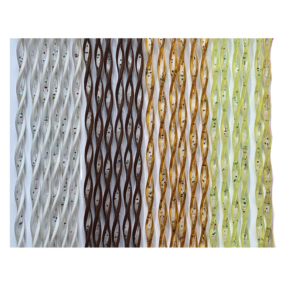 TENDA ELICOIDALE 'LUNA' cm. 140 x 240 - avana/trasparente  - MADE IN ITALY